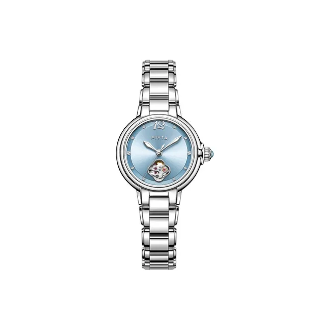 Fiyta Satsuma Ruyi Automatic Mechanical Movement Stainless Steel Strap Watch Women's Watch Blue Dial-0