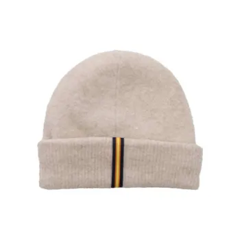 K WAY Merino Wool Blend, Elastane, Polyamide, Wool Beanies Men's White