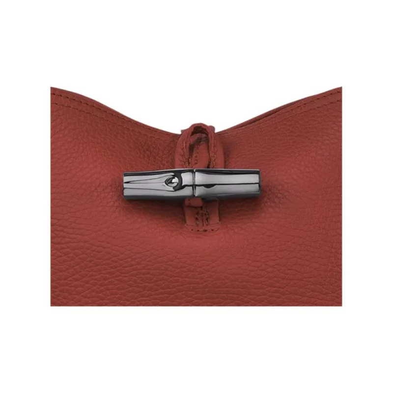 LONGCHAMP Cow Leather Bucket Bags One Shoulder Handbags Small Size Women's Red-4