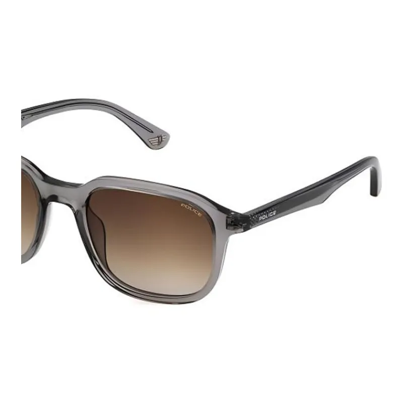 Police Acetate Square Sunglasses Men's Gray-2