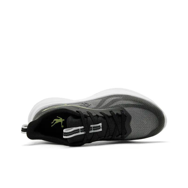 QIAODAN Breathable Slip Resistant Low Top City Commute Sprint Running Shoes Women's Black Green-3