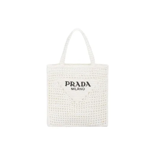 PRADA zipped One Shoulder Handbags Women's White