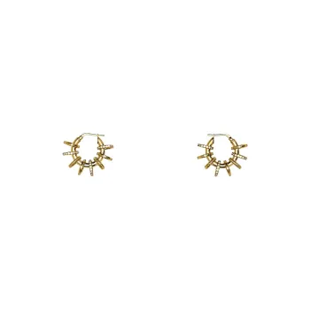 AMINA MUADDI Embellished Hoop Earrings