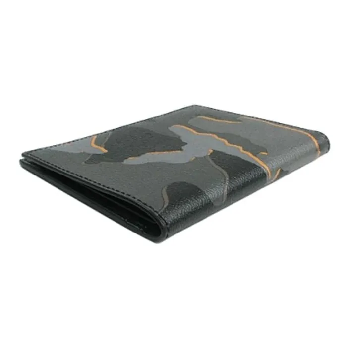 COACH Coated Canvas Passport Holder Mini Men's Antique Nickel Gray Multiple-3