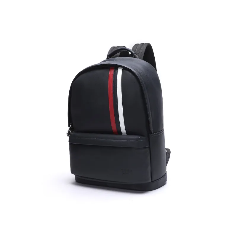 ELLE HOMME Cow Leather Backpack Regular Men's Dark Blue-1
