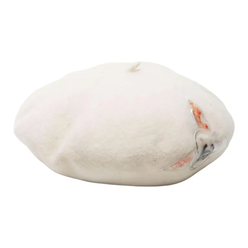 CHANEL Camellia Wool Beret Hat-2