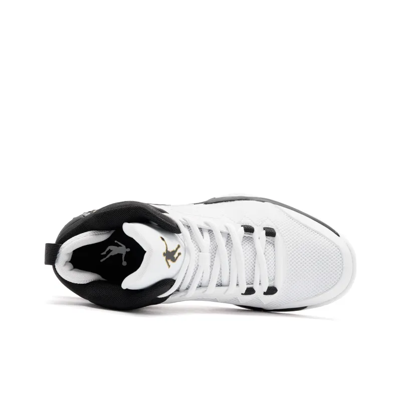 QIAODAN Grinding 1 Cushioning Coverage Anti Twist Support Anti Rollover High Top Basketball Shoes Men's White Black-3