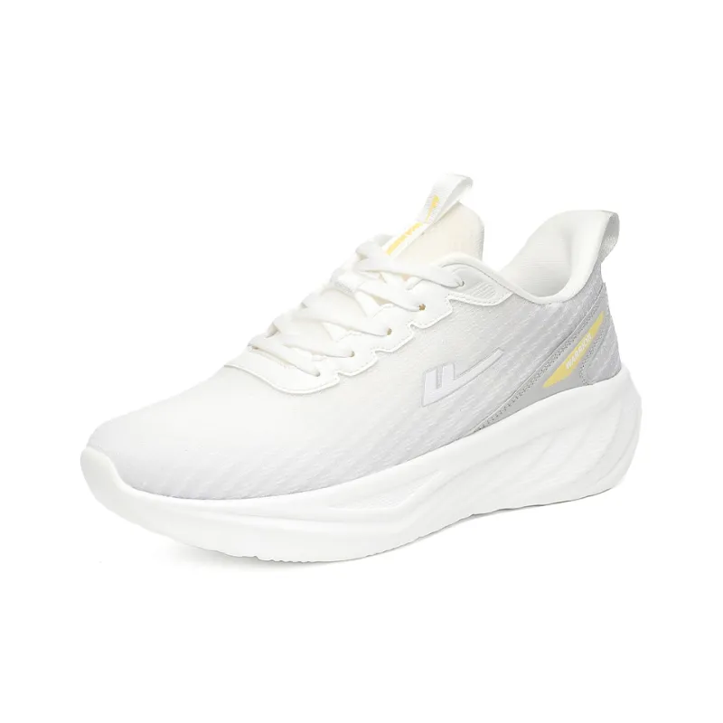 Warrior Cushioned Wear Resistant Breathable Low Top Training For Long Distance Running Running Shoes Men's White Gray-2