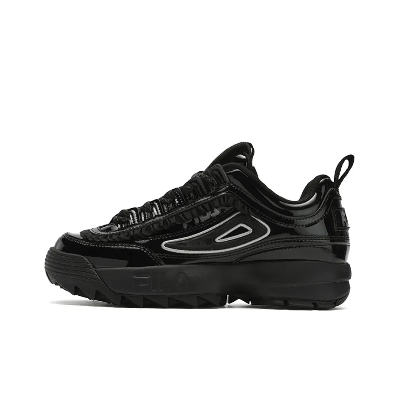 FILA Disruptor 2 Cushioning, Wear Resistant Low Top Casual Shoes Women's Black-0