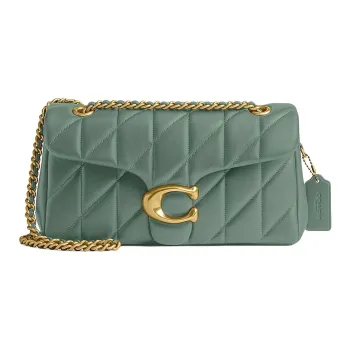 COACH Tabby Nappa Leather Crossbody Bag, Shoulder Bag Medium Size Women's Green