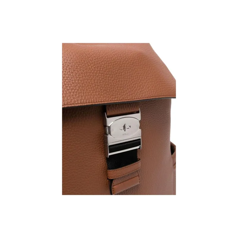 Mulberry Grained Leather Backpack Regular Men's Chestnut-3