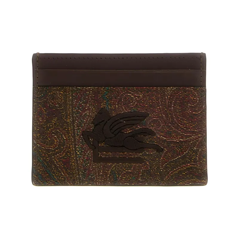 ETRO Pegaso Embroidered Paisley Card Holder-0