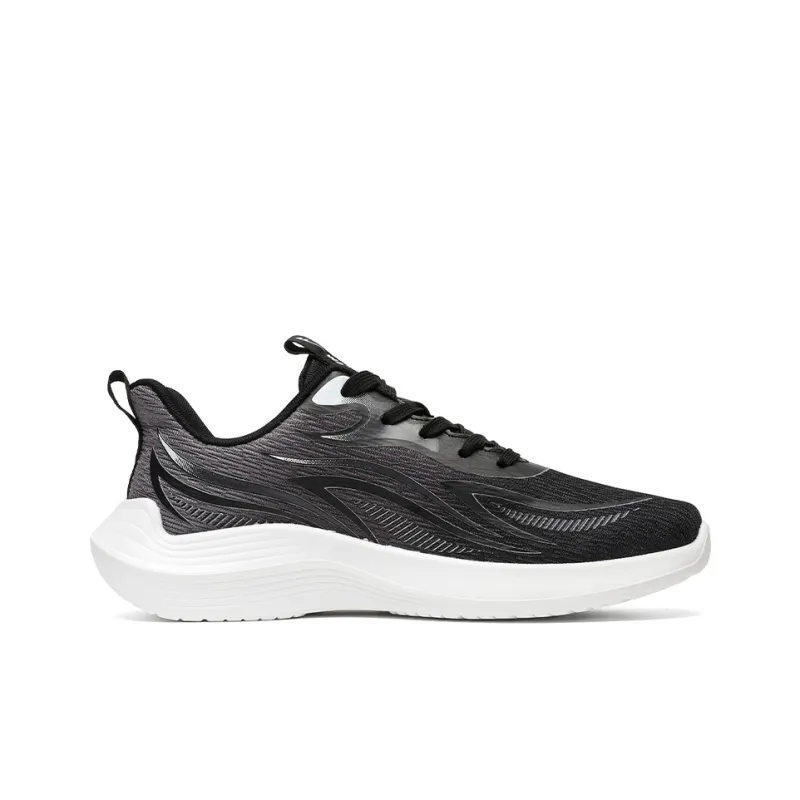 Warrior Breathable And Wear resistant Low Top Casual Long Distance Running Running Shoes Men's Black-1