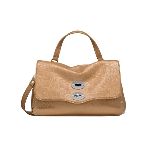 Zanellato Postina Calfskin Messenger Bag One Shoulder Crossbody Handbag Small Size Women's Brown