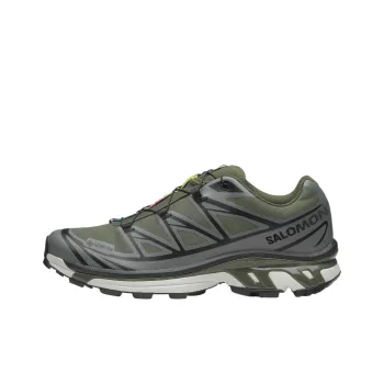 SALOMON XT 6 Waterproof Low Top Training Shoes Unisex Green Gray