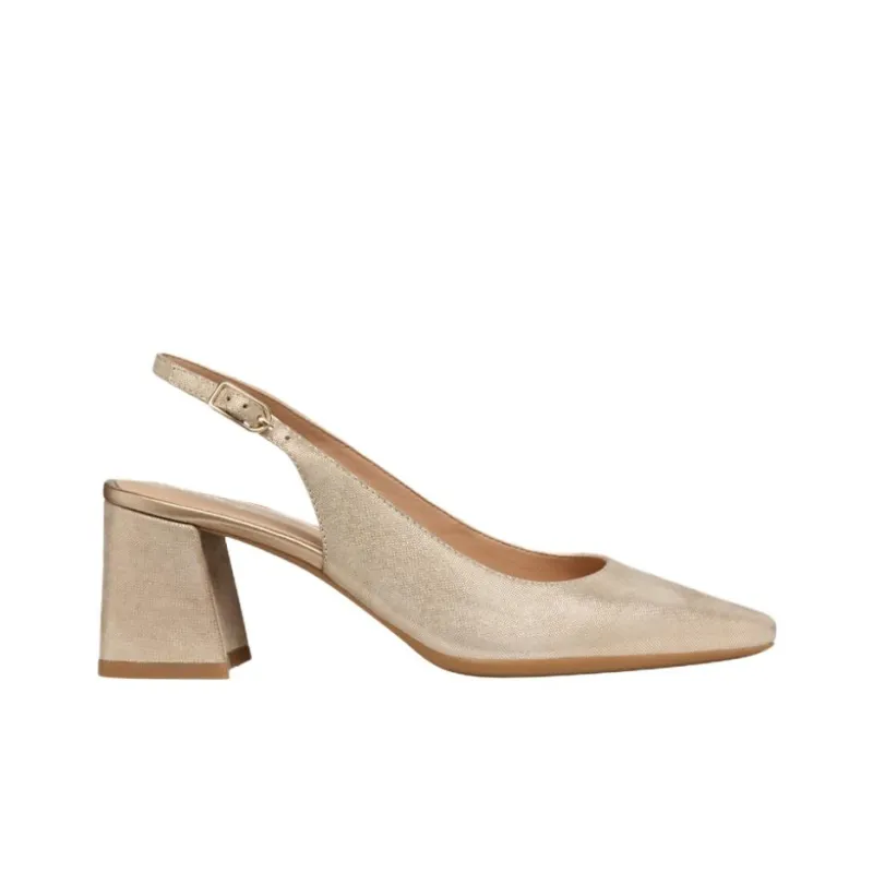 GEOX Giselda Chunky Heel High Heels 6.5cm Women's Light Gold-1