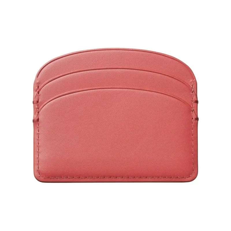 A.P.C Cow Leather Card Holder Women's Cherry Color-2