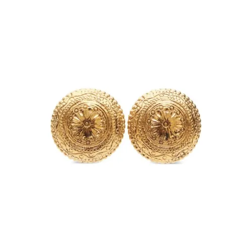 SAINT LAURENT 2000s Engraved Clip on Earrings