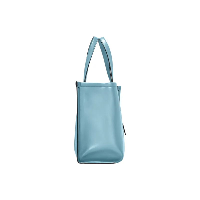 MONTBLANC Calfskin Tote Bag Shopping Bag Handbag Medium Size Women's Smoke Blue-1