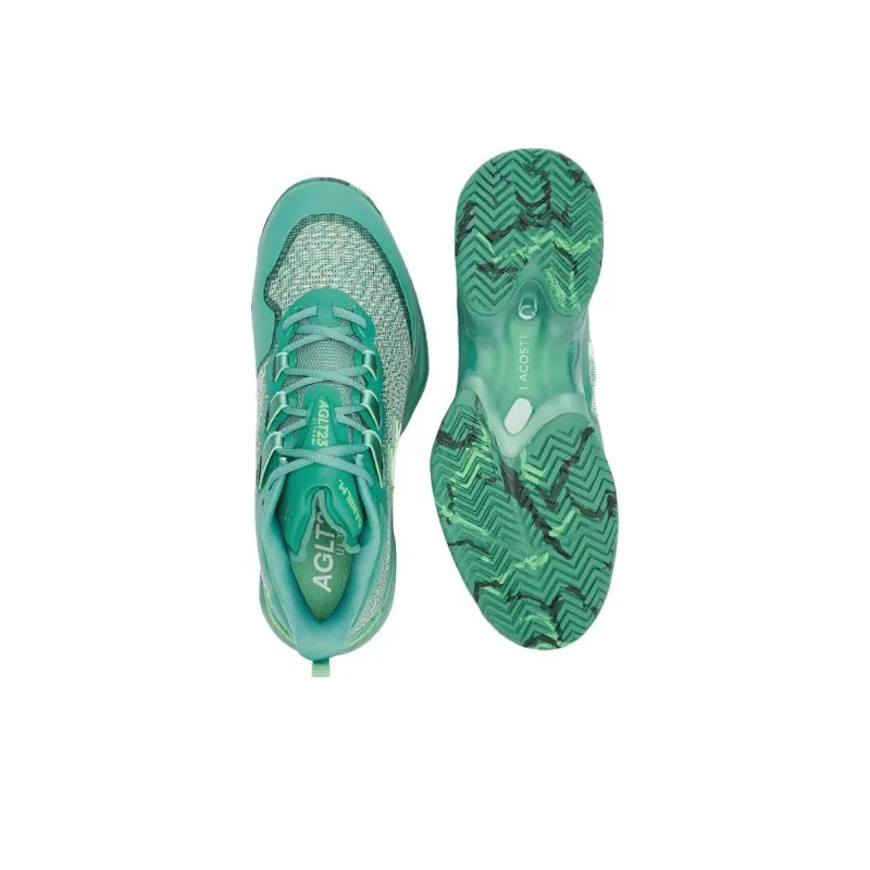 LACOSTE Abrasion Resistant Support Breathable Rebound Low Top Tennis Shoes Men's Green-4