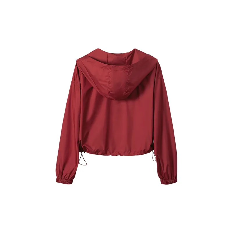 TOUCH Cropped Coats Women's Red-1