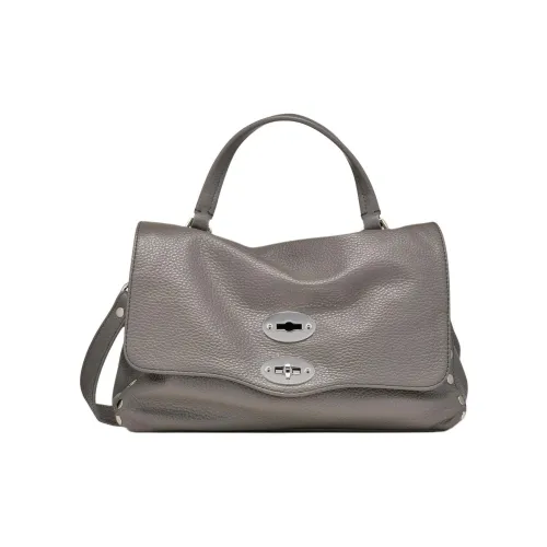 Zanellato Postina Calfskin Messenger Bag Shoulder Bag Crossbody Bag Handbag Small Size Women's Gray