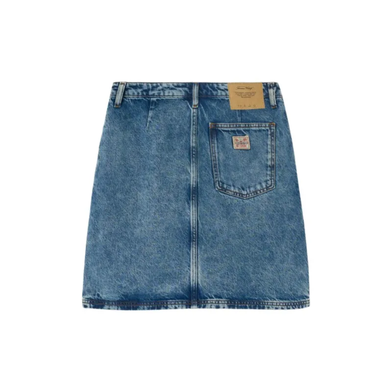 AMERICAN VINTAGE A.M SS25 SKIRT JOYBIRD Denim Short Skirts Women's STONE/Stone Blue-1
