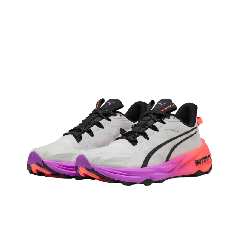 PUMA Fast Trac Nitro 3 Anti Slip Wear Resistant Low Top Running Shoes Men's Light Gray-2