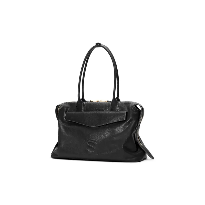 FIEDLE&SISSI Vegetable Tanned Leather Shoulder Bag Women's Multicolor-2