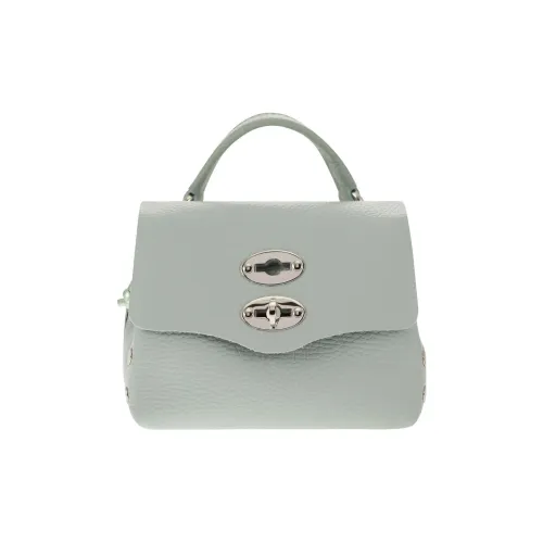Zanellato Postina Calfskin One Shoulder Handbags Women's Aqua Green