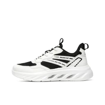 Warrior Cushioning Breathable Rebound Low Top Casual Training Long Distance Running Running Shoes Men's White Black
