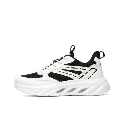 Warrior Cushioning Breathable Rebound Low Top Casual Training Long Distance Running Running Shoes Men's White Black