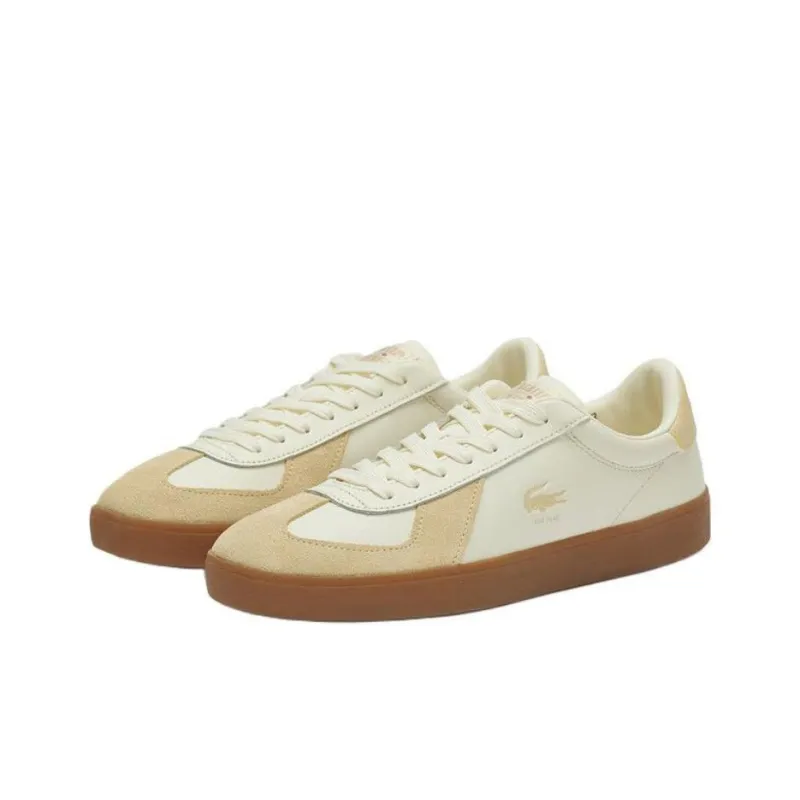 LACOSTE Low Top Skateboard Shoes Men's Light Yellow-2