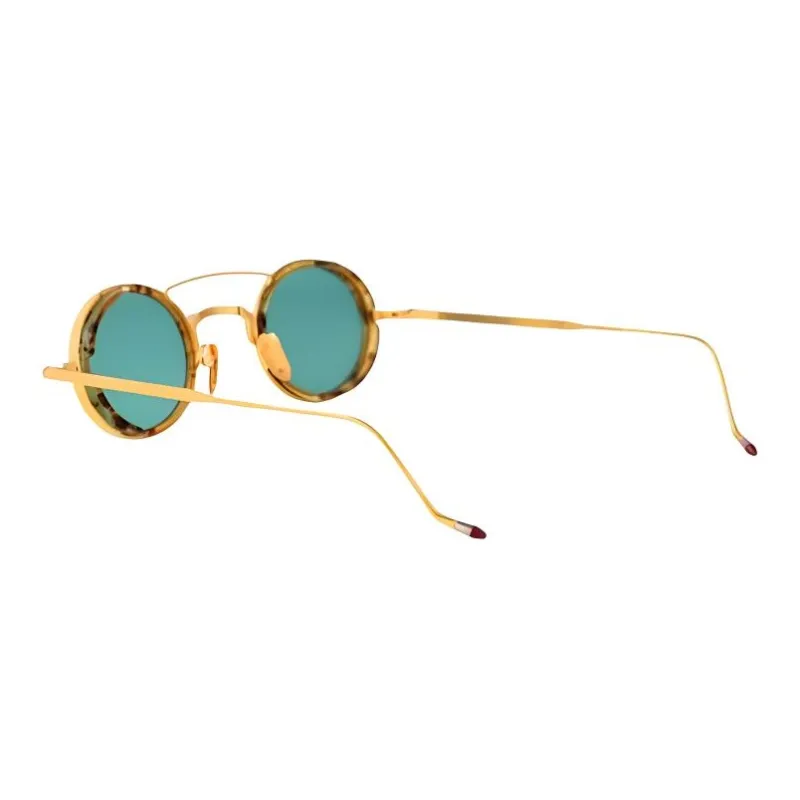 JACQUES MARIE MAGE Metal Round Sunglasses Unisex Gold-2