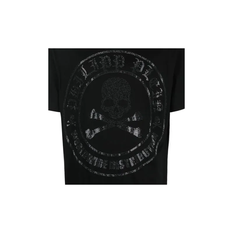 PHILIPP PLEIN Skull Bones Logo Crewneck T Shirt-4