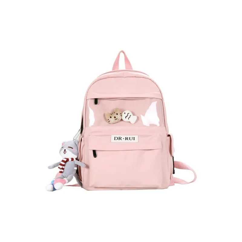 Alcohol Dragon Nylon Backpack Women's Multicolor-4