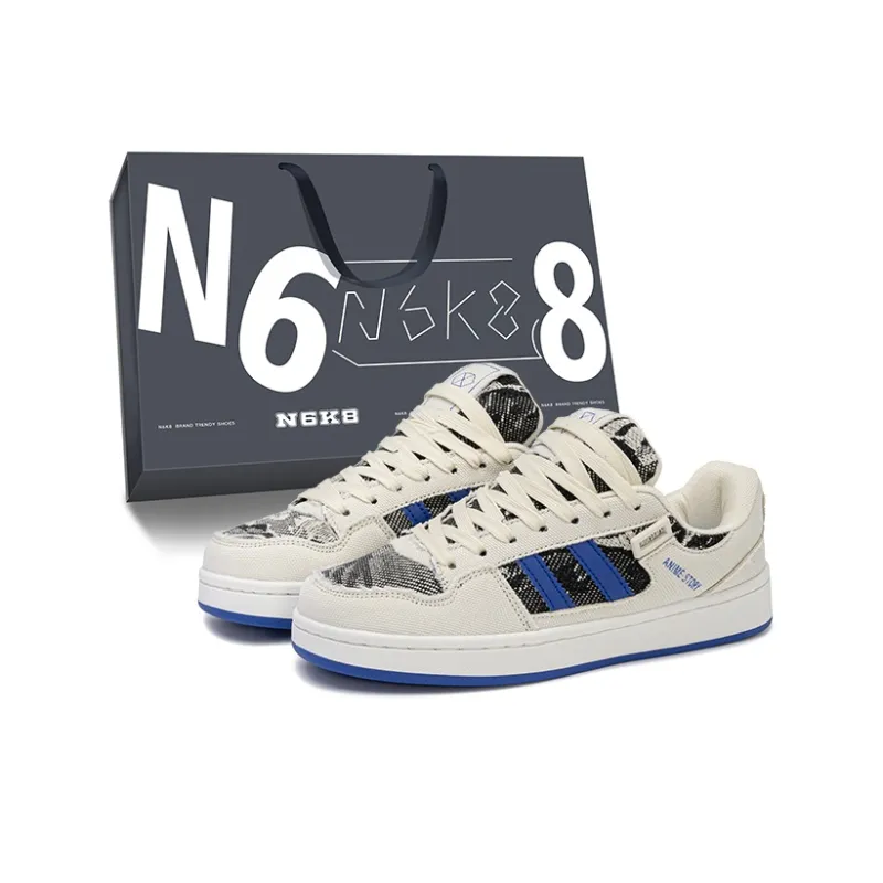 N6K8 Non-slip Lightweight Low-Top Skateboard Shoes Unisex-12