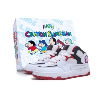 Crayon Shinchan x Jifffly Cushioned Slip Resistant Abrasion Resistant Mid Top Basketball Shoes Men's