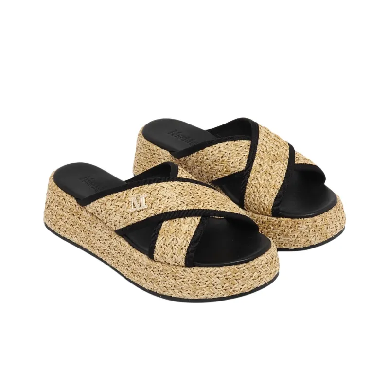 MaxMara Slide Slippers Women's Earth Yellow-2