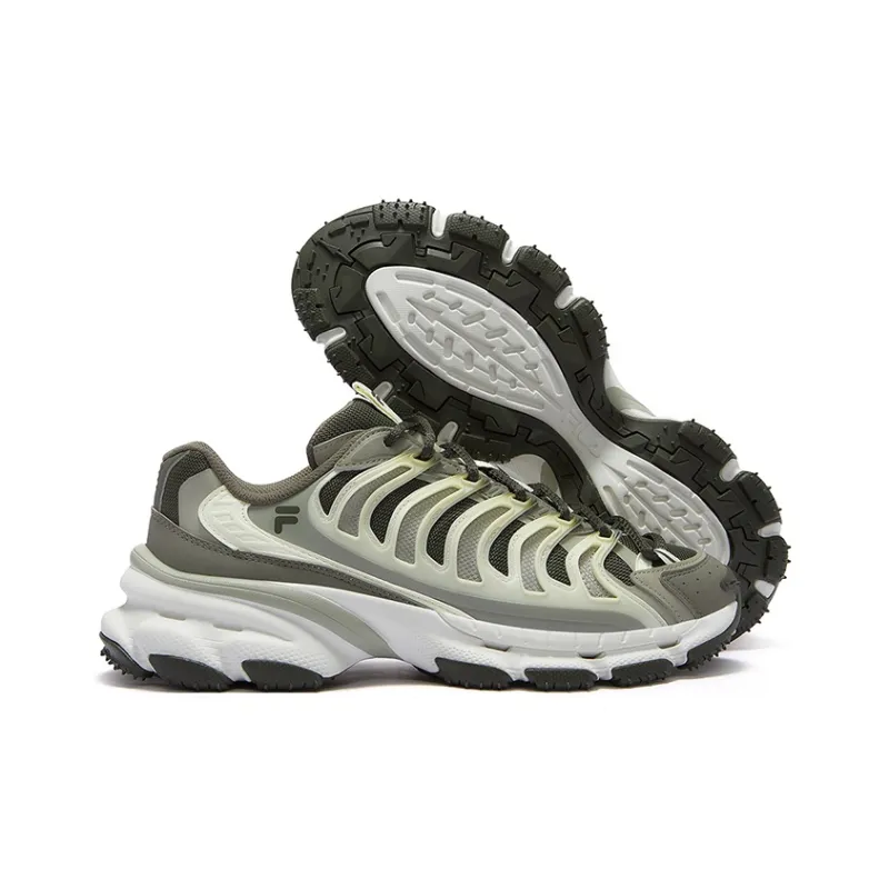 FILA FUSION BRACKET Anti Slip Wear Resistant Low Top Casual Shoes Men's Green-4