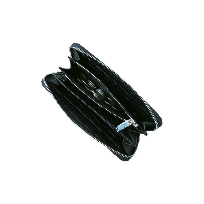 DOSRFINI Microfiber Synthetic Leather Clutches Wallets Unisex Black/Navy Blue/Coffee-2