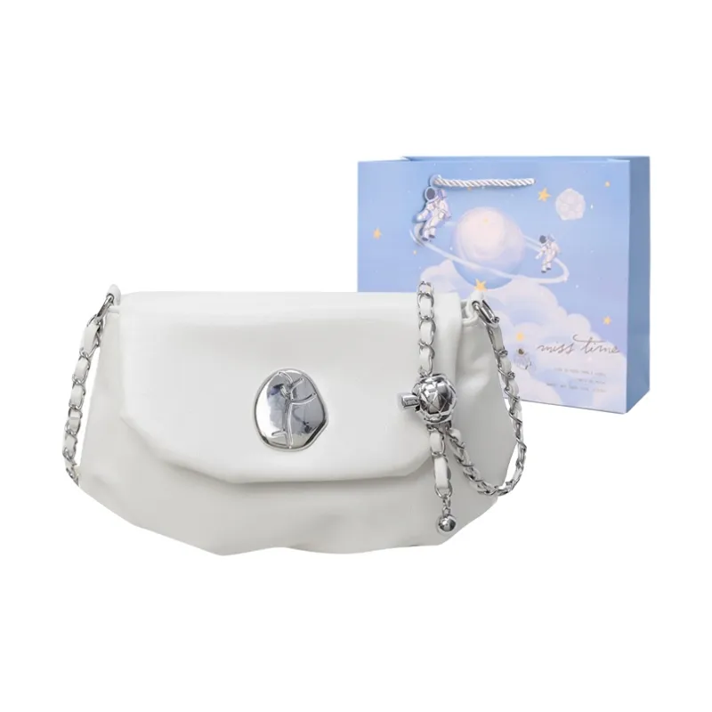 Duoluplo Doron Paul PU Shoulder Bag Regular Women's Pink/Ecru/Black/Silver-8