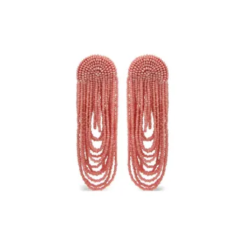 Oscar De La Renta Beaded Curtain Earrings
