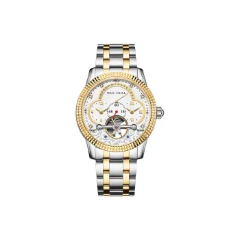 Sea Gull Automatic Mechanical Movement Steel Strap Watch Men's Watches White Dial