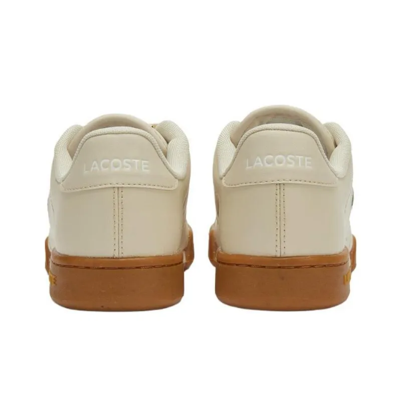 LACOSTE Low Top Skateboard Shoes Women's Beige-3