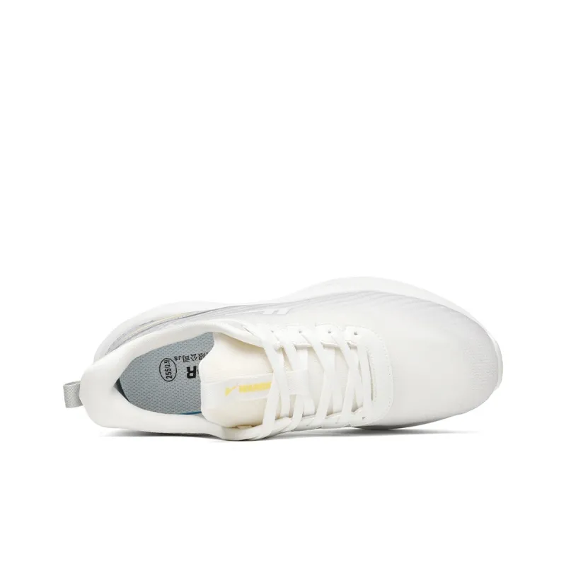 Warrior Cushioned Wear Resistant Breathable Low Top Training For Long Distance Running Running Shoes Men's White Gray-3