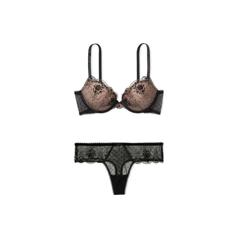 Victoria's Secret Underwear Set Women's Black-0