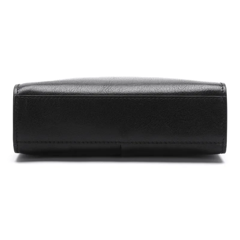 ELLE HOMME Cow Leather Shoulder Bag Regular Men's Black-4
