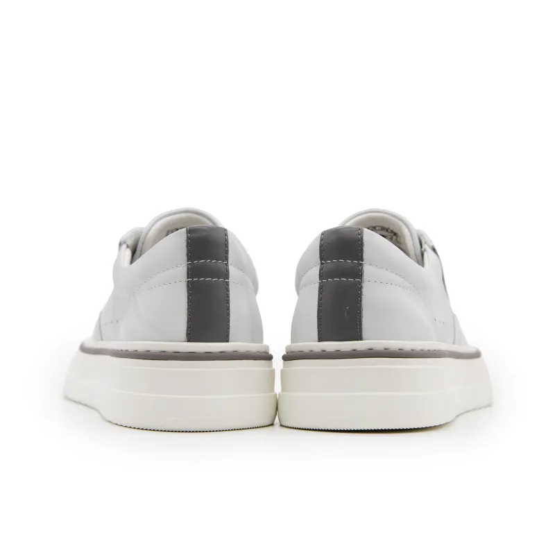 Satchi Low-Top Skateboard Shoes Men's White Gray-4