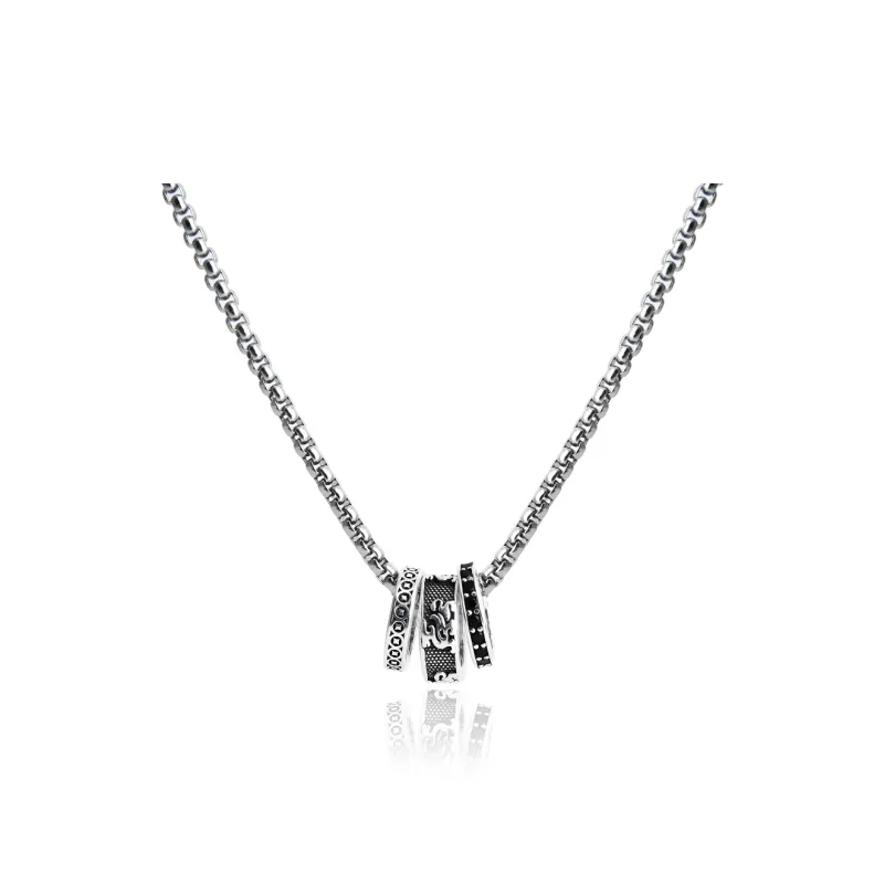 FOREVER MELODY 999 Fine Silver Necklaces Men's-0